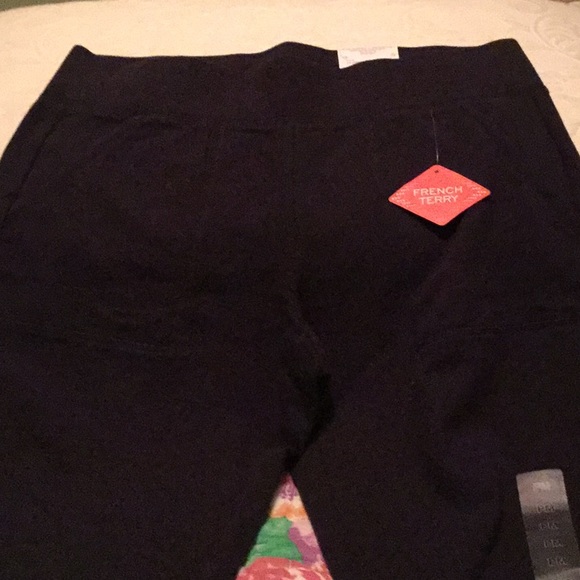 2x5 Slim Leg French Terry Nwt Black 